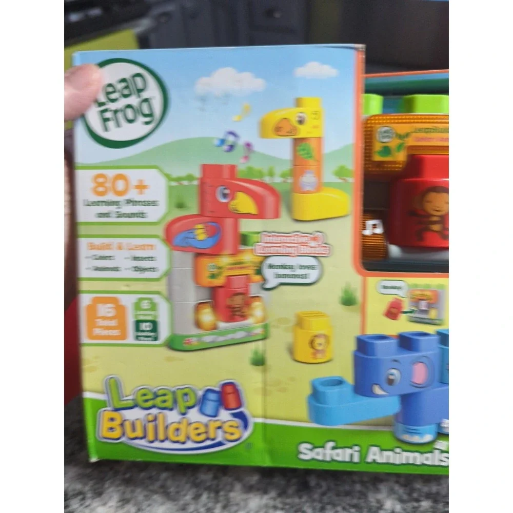 Leap Frog Leap Builders Safari Animals Interactive Learning Blocks **NEW**